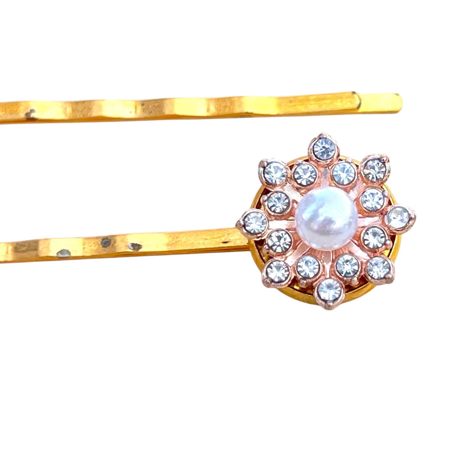 Gold Crystal Hair Pins – Set of 2 Vintage-Inspired Wedding Accessories