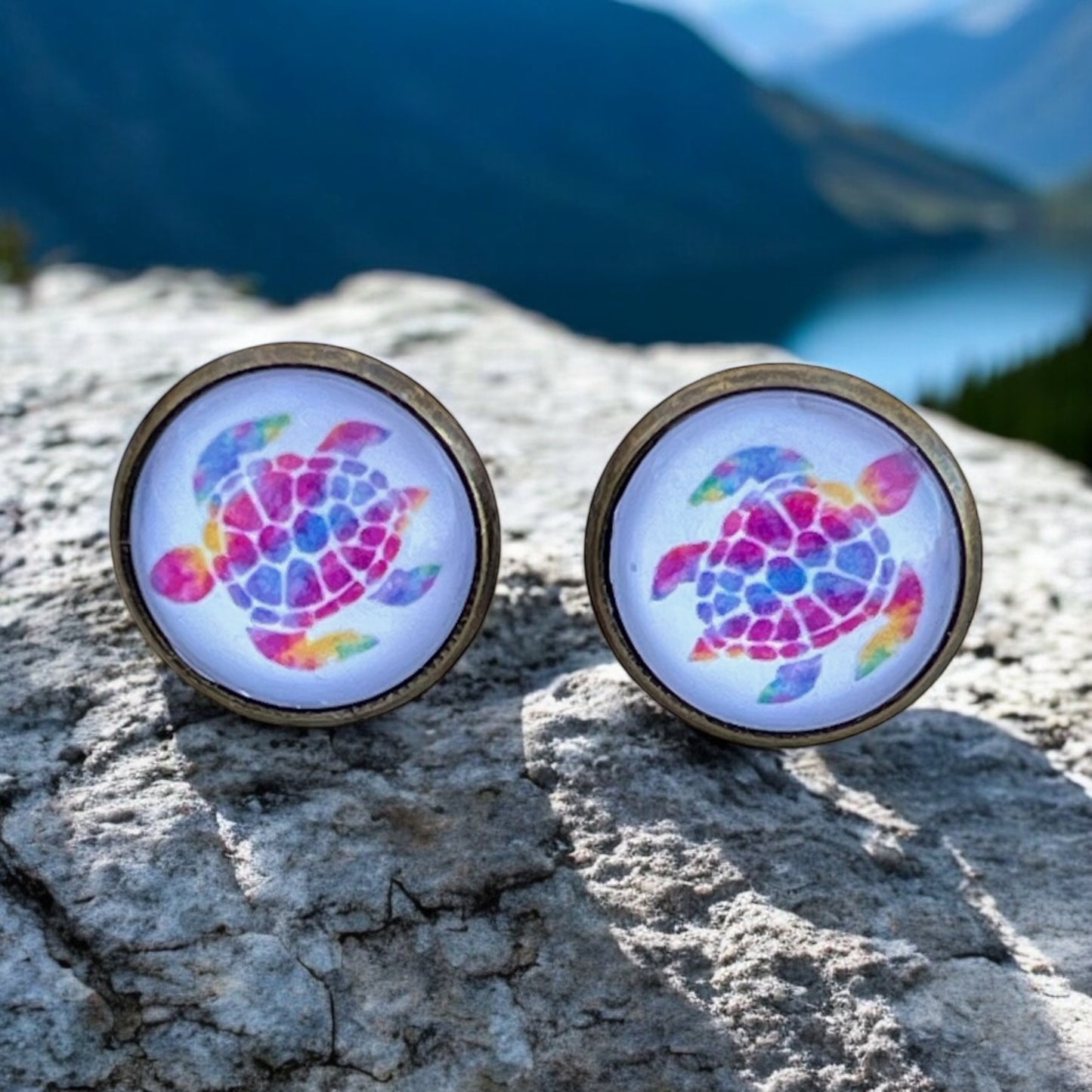 Sea Turtle Stud Earrings – Handmade Ocean-Inspired Jewelry