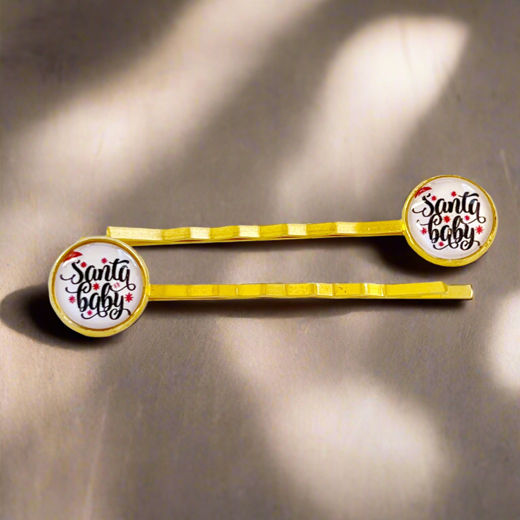 Santa Baby Christmas Holiday Bobby Pins