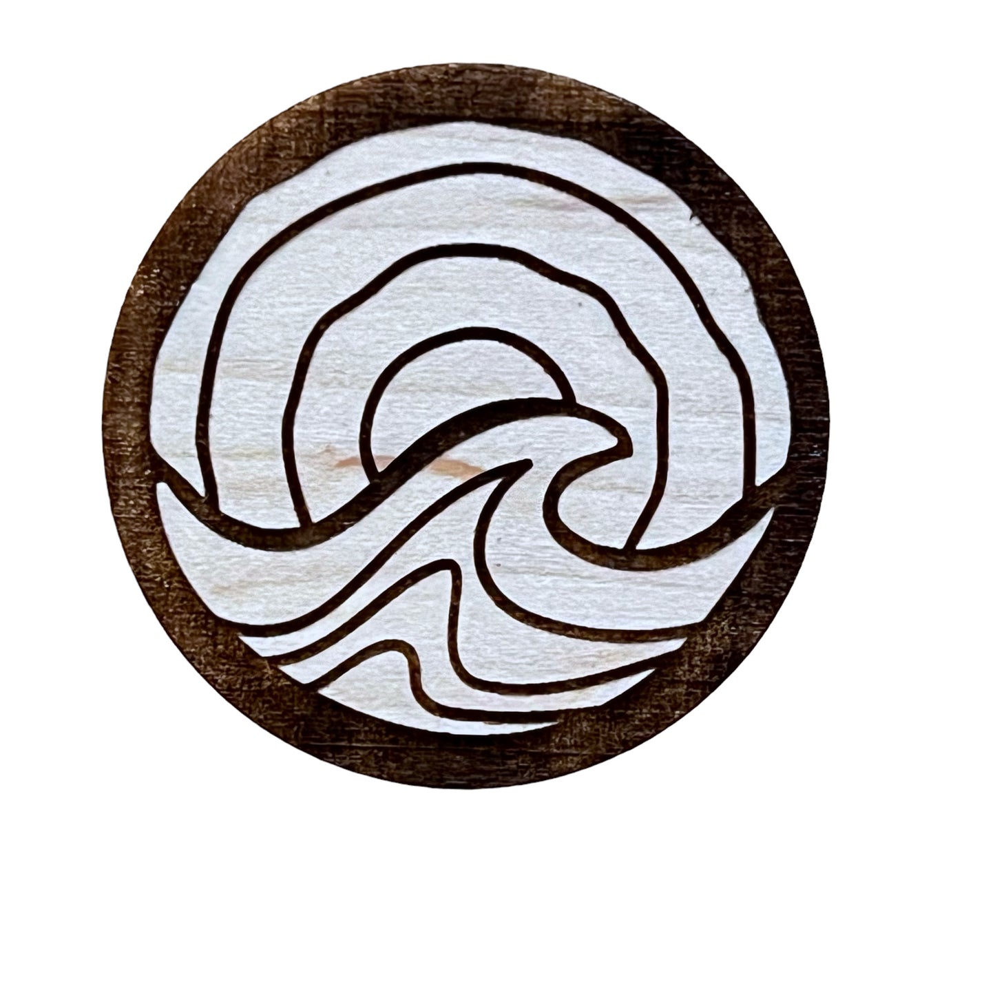 Minimalist Wave Magnet – Modern Coastal Wooden Decor for Beach Lovers
