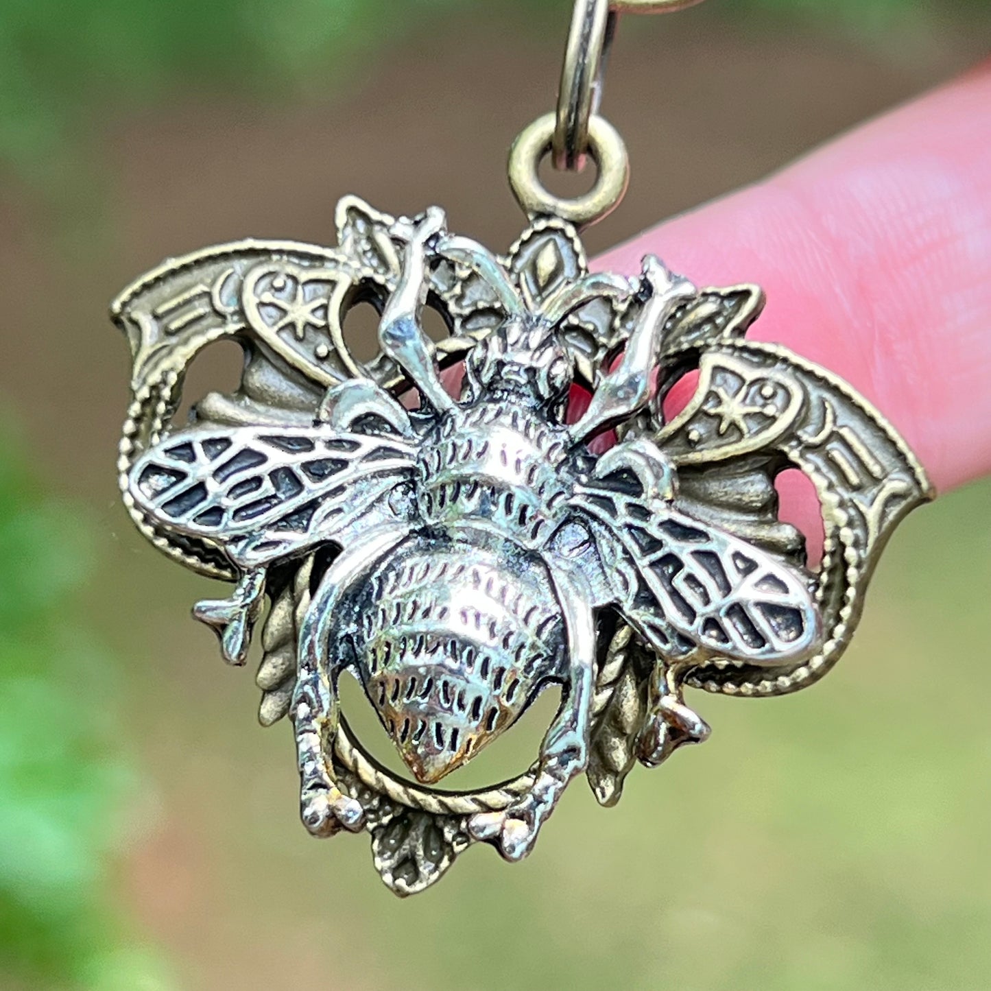 Gothic Bee Purse Keychain Charm - Steampunk Accessory