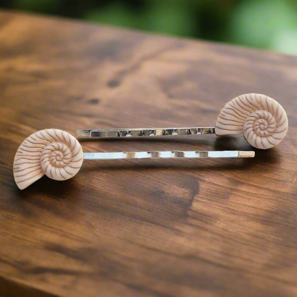 Sea Shell Bobby Pins - Beach Wedding Hair Pin Set of 2