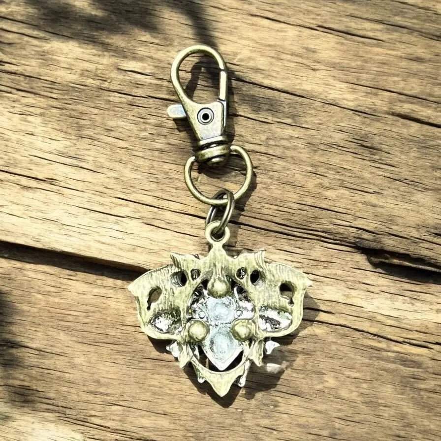 Gothic Bee Purse Keychain Charm - Steampunk Accessory Be Grace Be Love Boutique