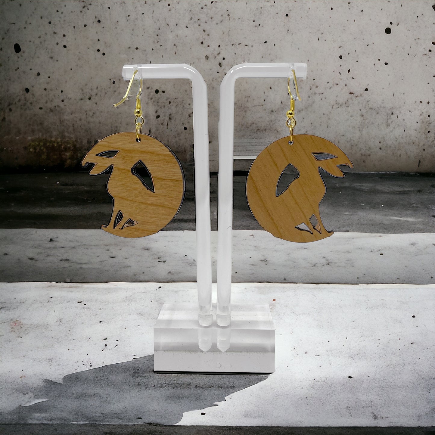 Woodland Rabbit Moon Earrings – Nature-Inspired Boho Forest Jewelry