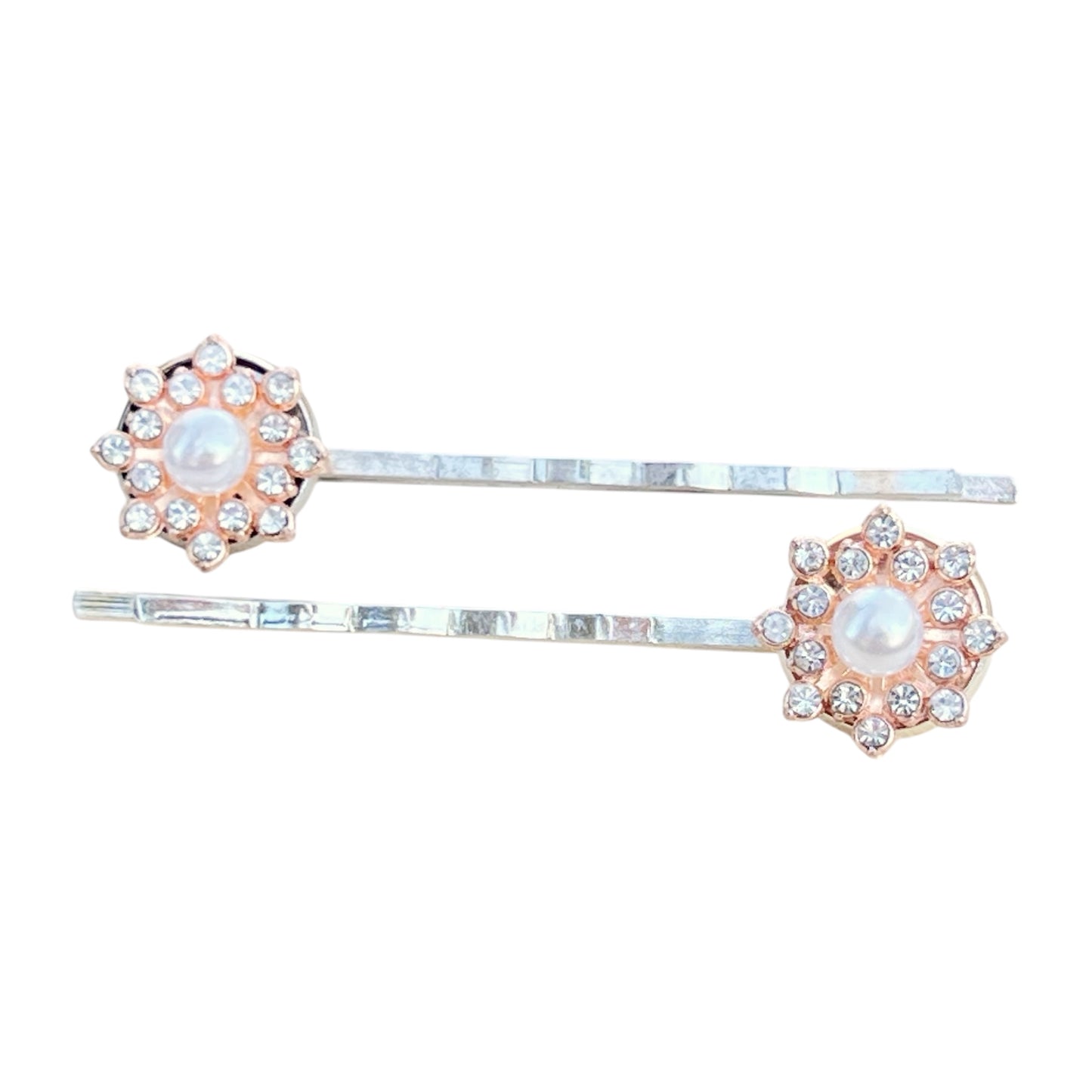 Silver Pearl Hair Pins – Handmade Bridal Hair Accessories Set of 2