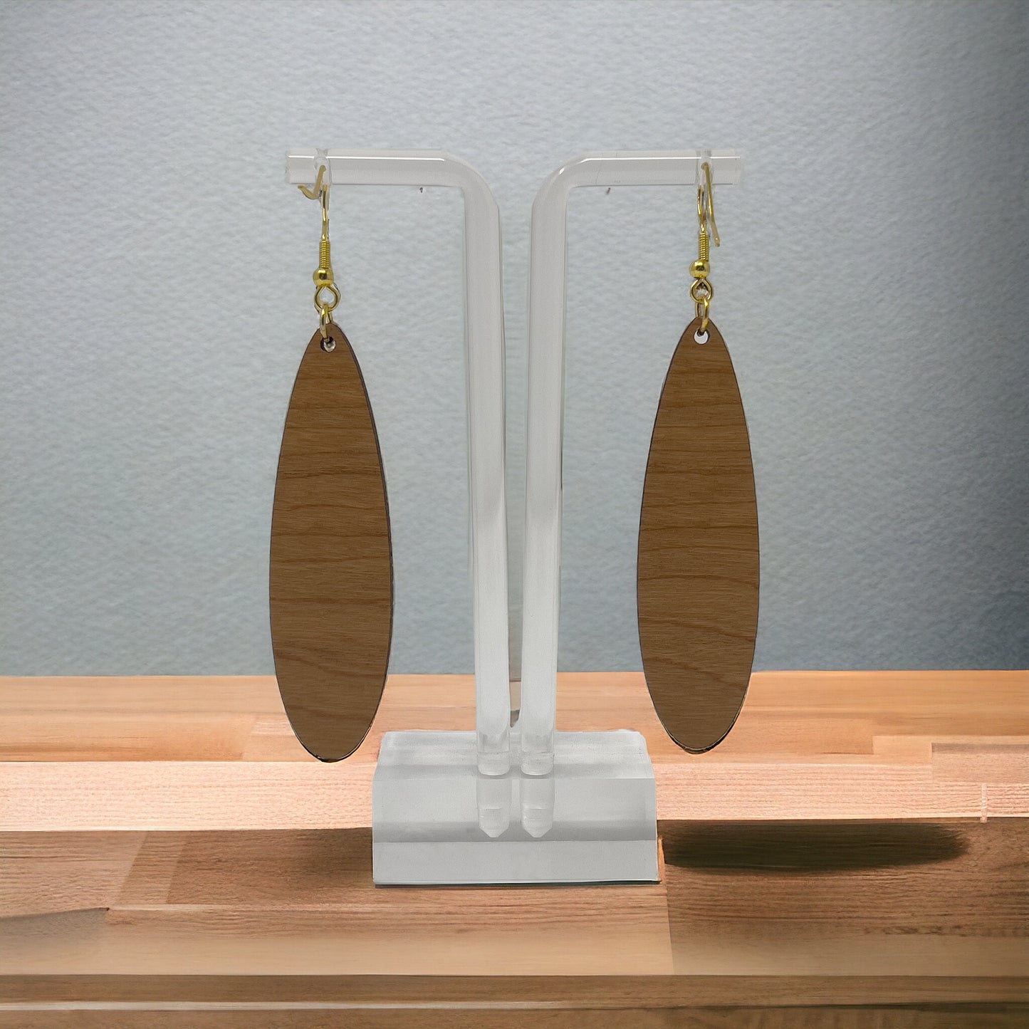 Books & Coffee Wood Earrings – Handmade Boho Literary Jewelry