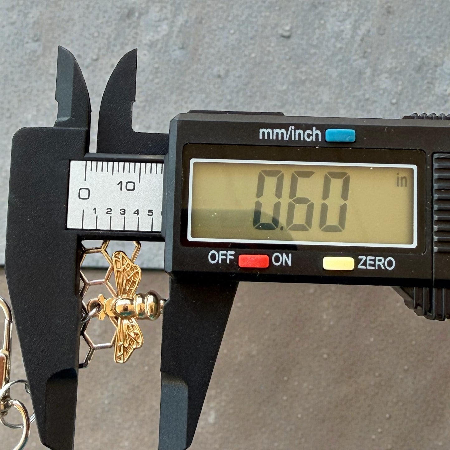 Bee & Honeycomb Purse Charm – Gold & Silver Bee Keychain for Women