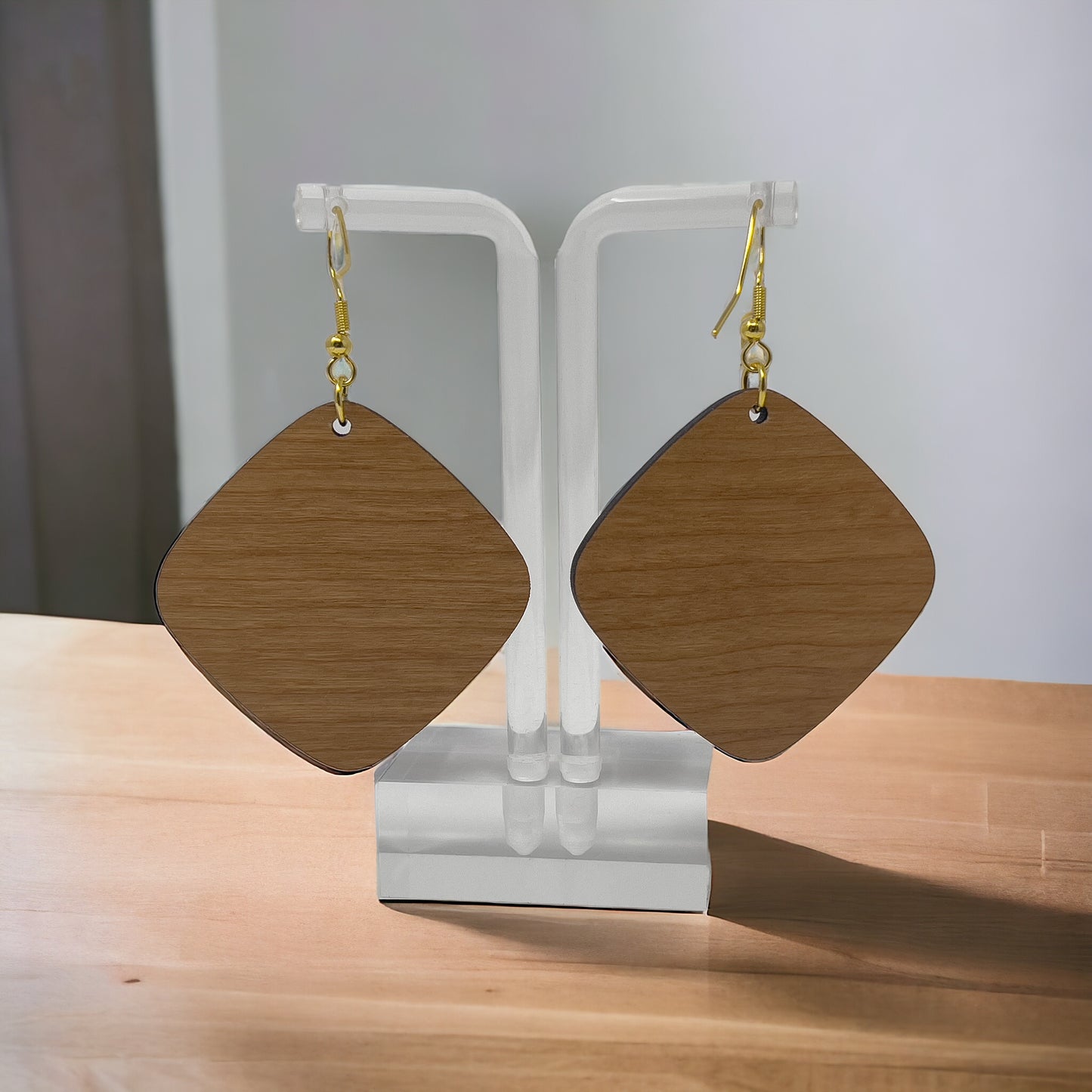 Books & Plants Wood Earrings – Boho Cottagecore Jewelry