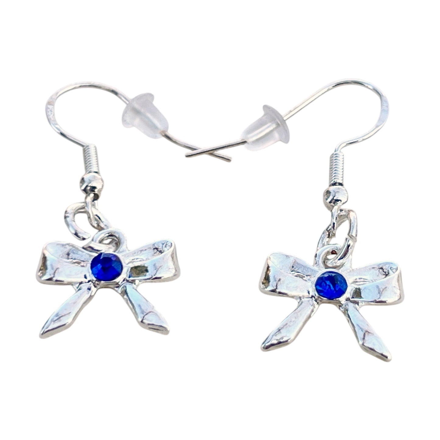 Silver Bow Earrings – Handmade Vintage-Inspired Dangles