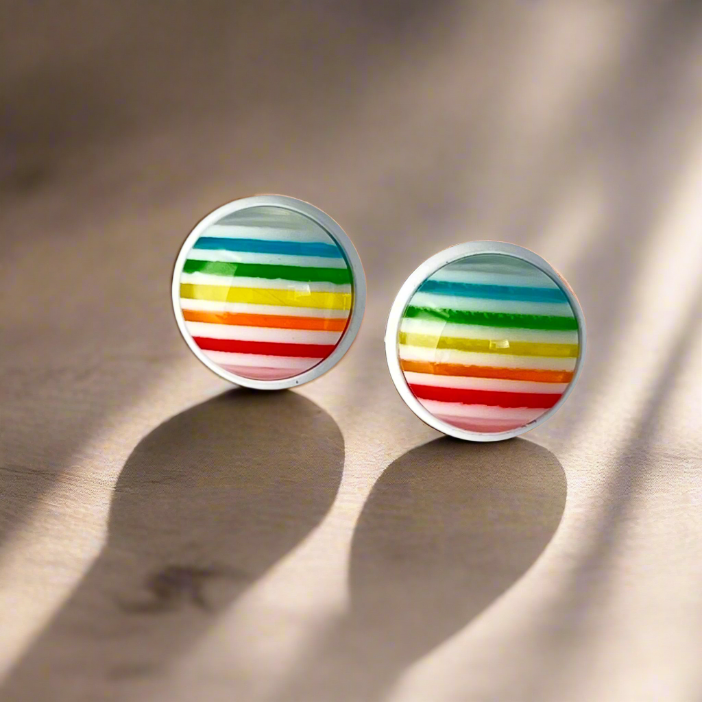 Rainbow Striped Earrings: Vibrant & Playful Accessories for Every Outfit