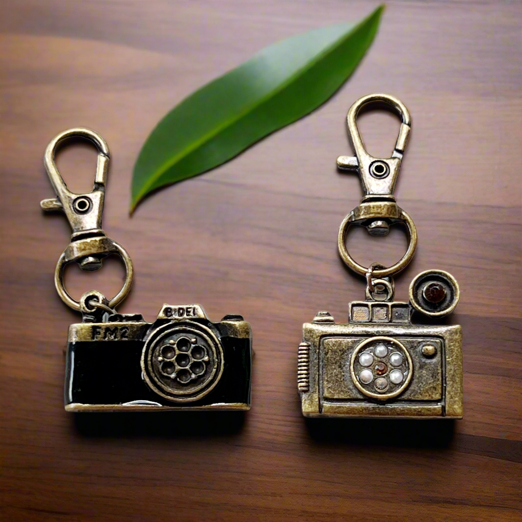 Camera Keychain Purse Charms Set of 2 - Accessories for Photography Lovers