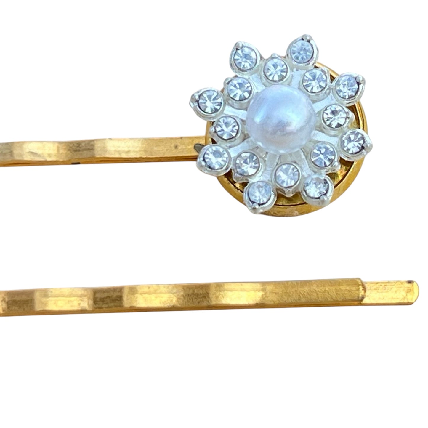 Gold Pearl Hair Pins – Set of 2 Handmade Bridal Accessories