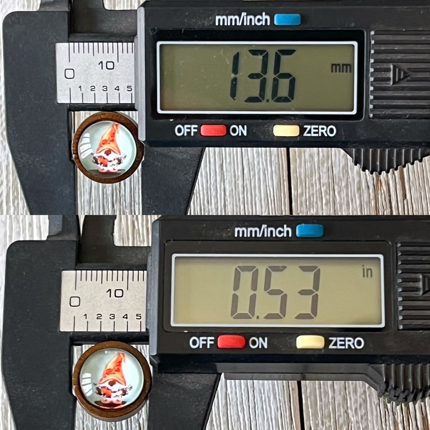 Gnome Pumpkin Stud Earrings – Whimsical Fall Harvest Jewelry in Wood