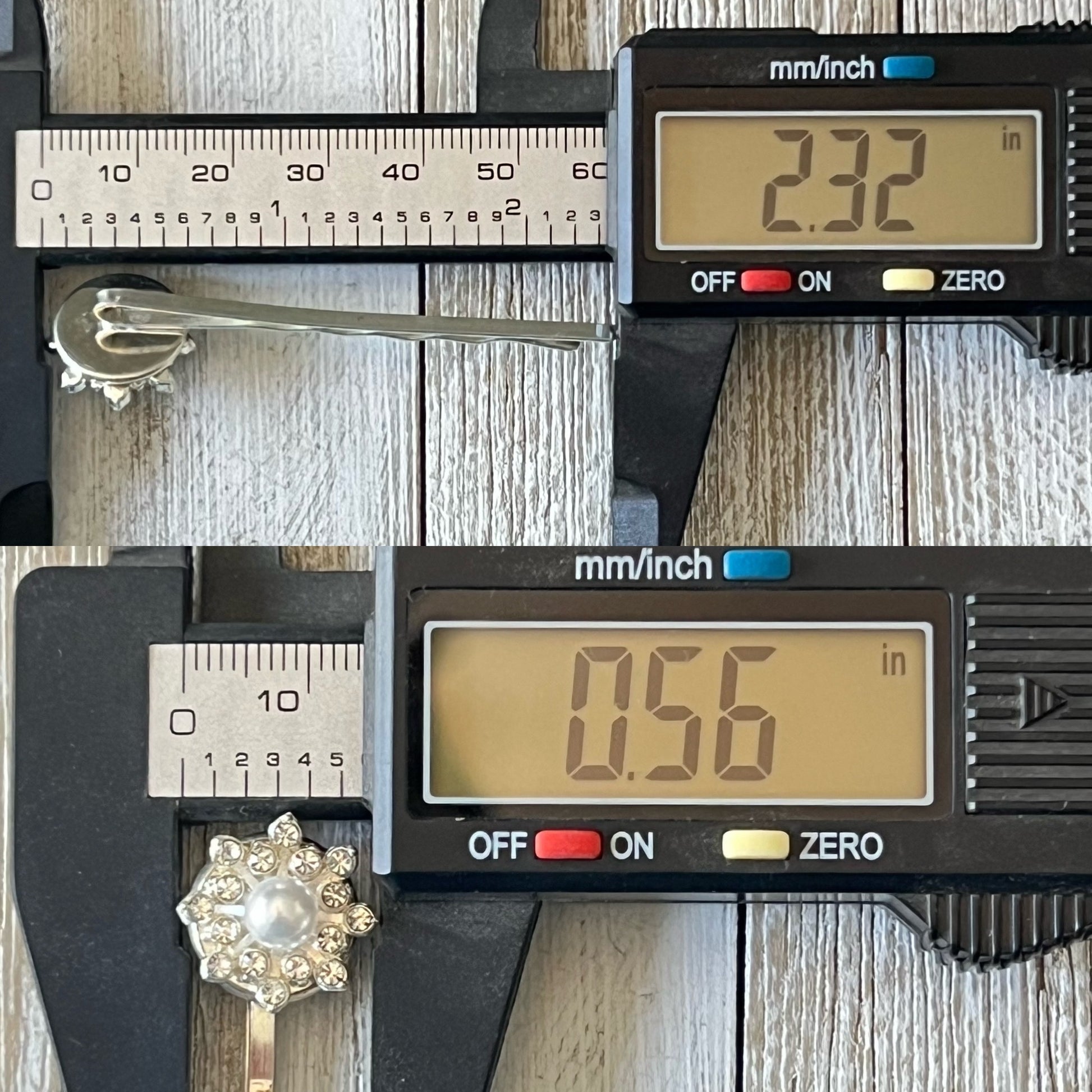 Pearl & Rhinestone Snowflake Hair Pins – Elegant Silver Hair Clips