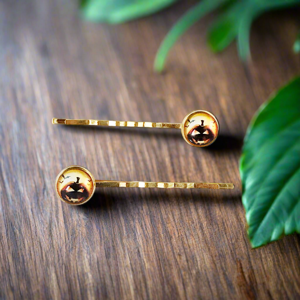 Halloween Pumpkin Hair Pins