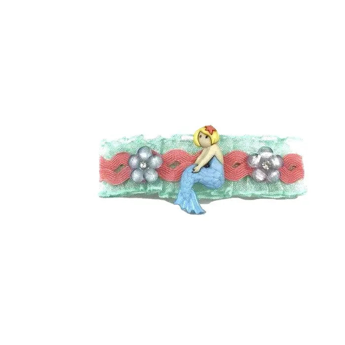 Mint Green & Blue Floral Mermaid Hair Clip - Cute & Playful Hair Accessories