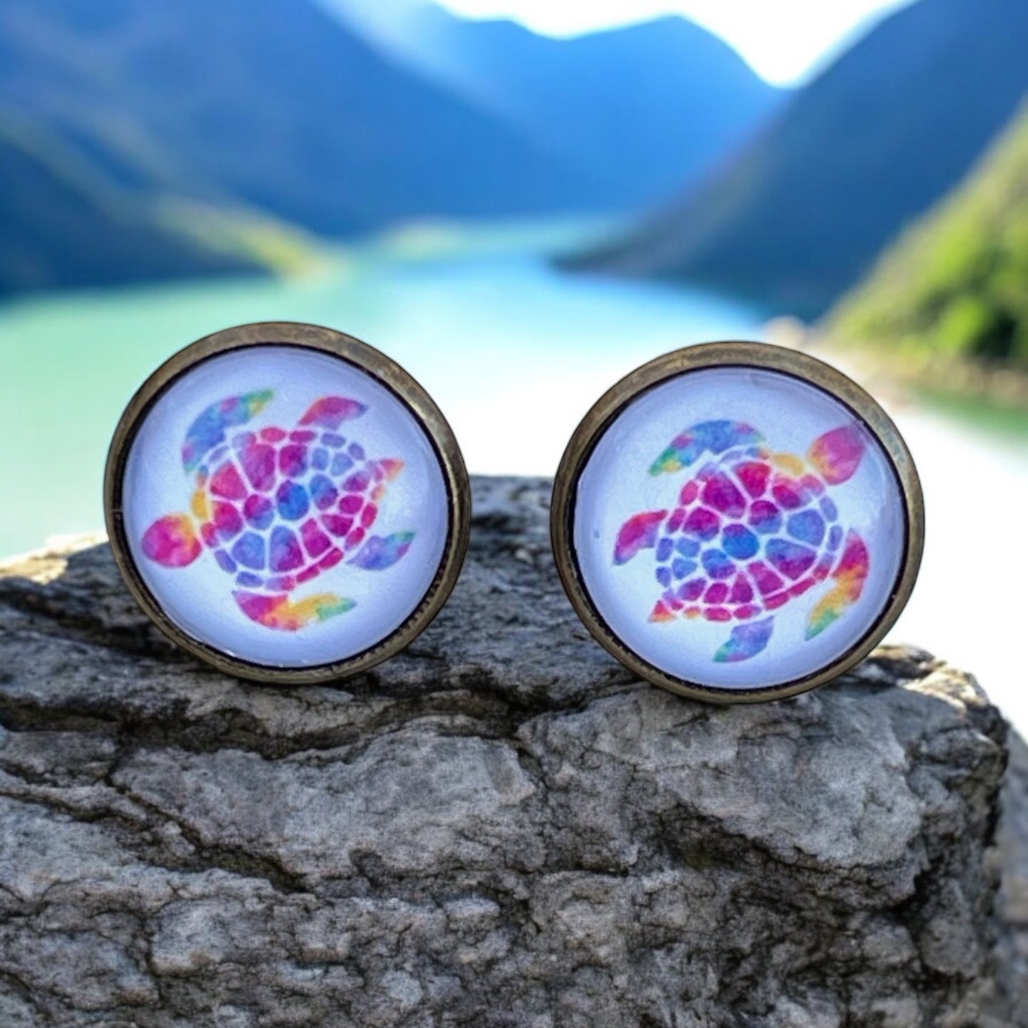 Sea Turtle Stud Earrings – Handmade Ocean-Inspired Jewelry