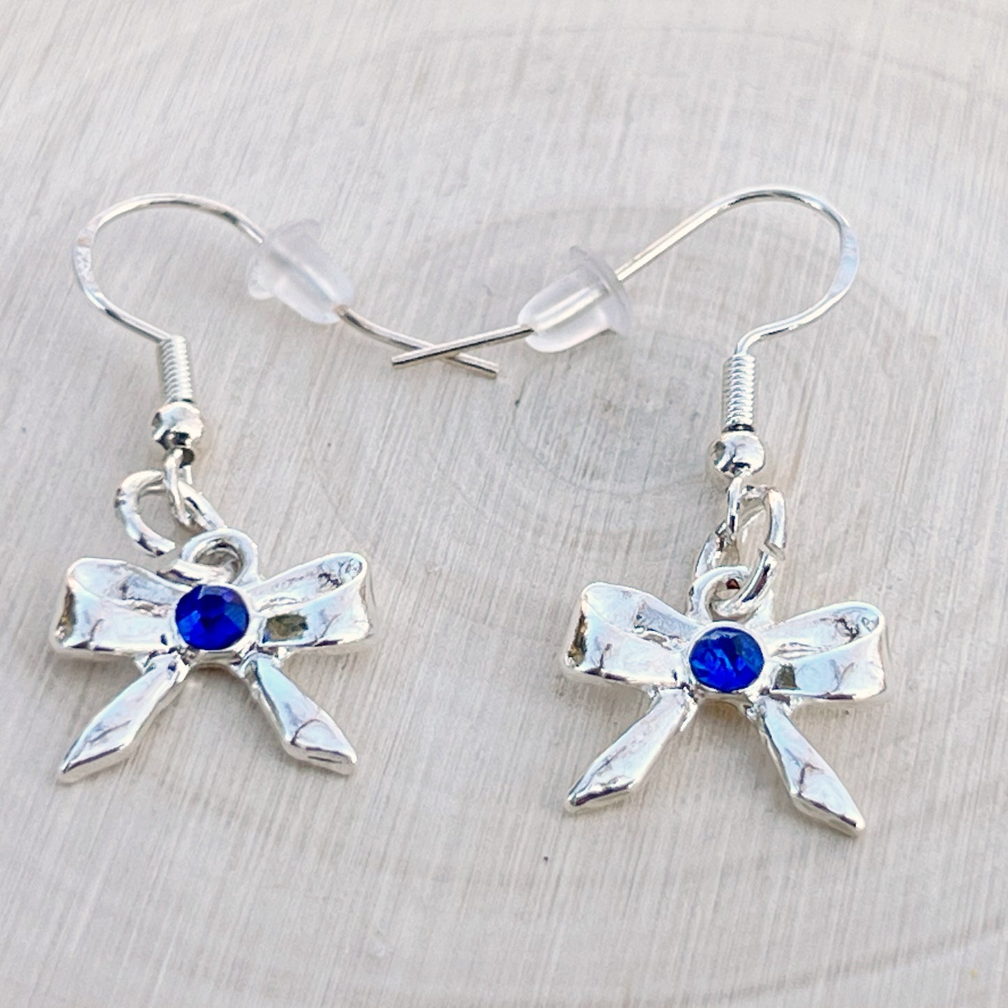 Silver Bow Earrings – Handmade Vintage-Inspired Dangles