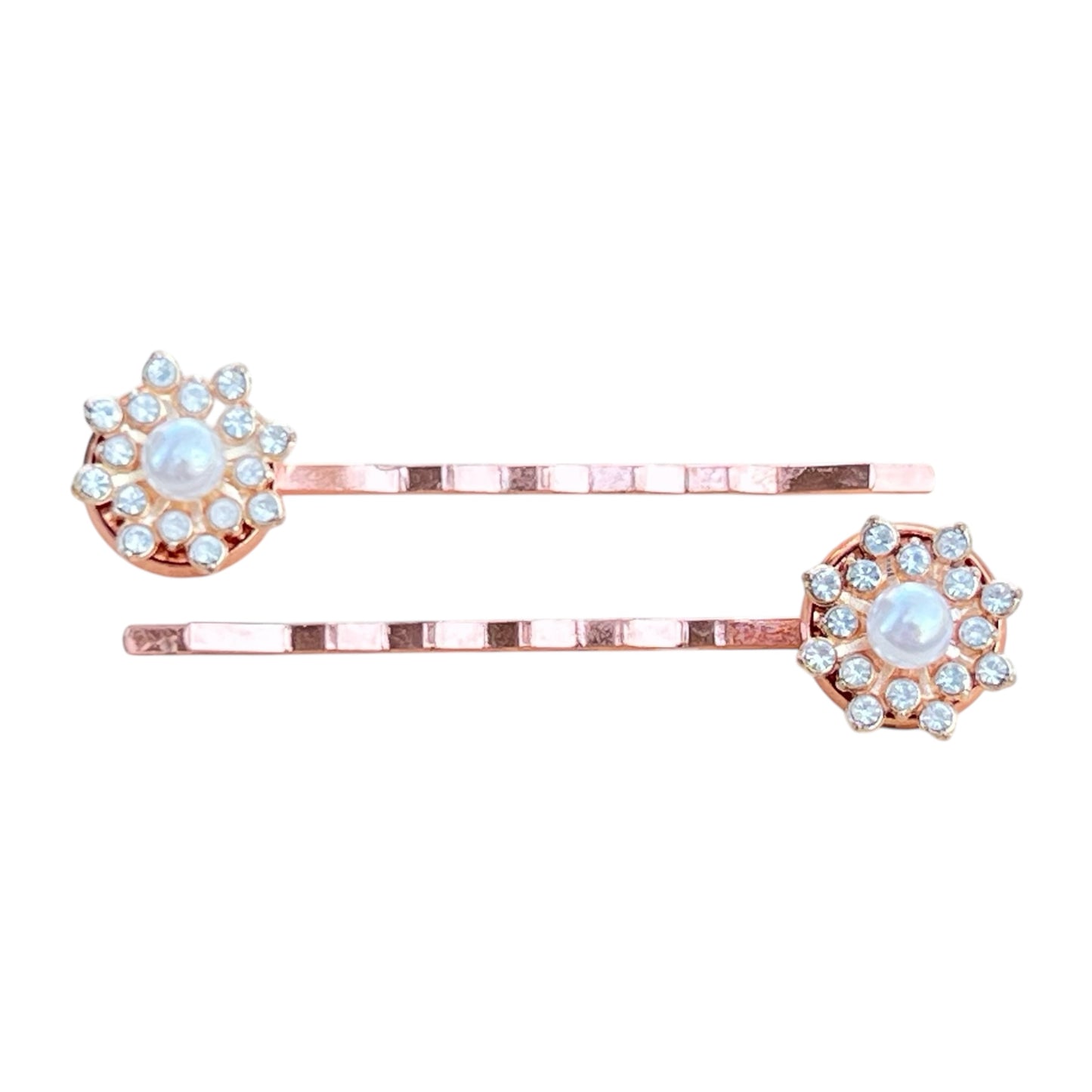 Rose Gold Bridal Hair Pins – Set of 2 Vintage-Inspired Accessories