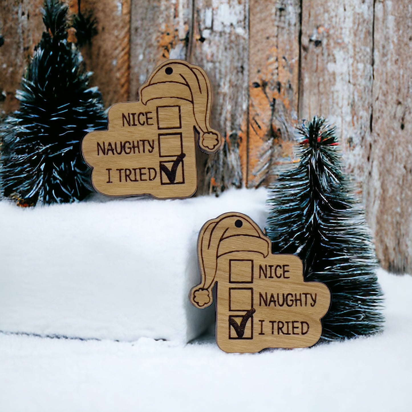 Christmas Earring Blank, Wood Jewelry Findings, Wholesale Earring, Bulk Earring Parts, Finished Wood Dangle Earring, Santa Hat Earring Blank