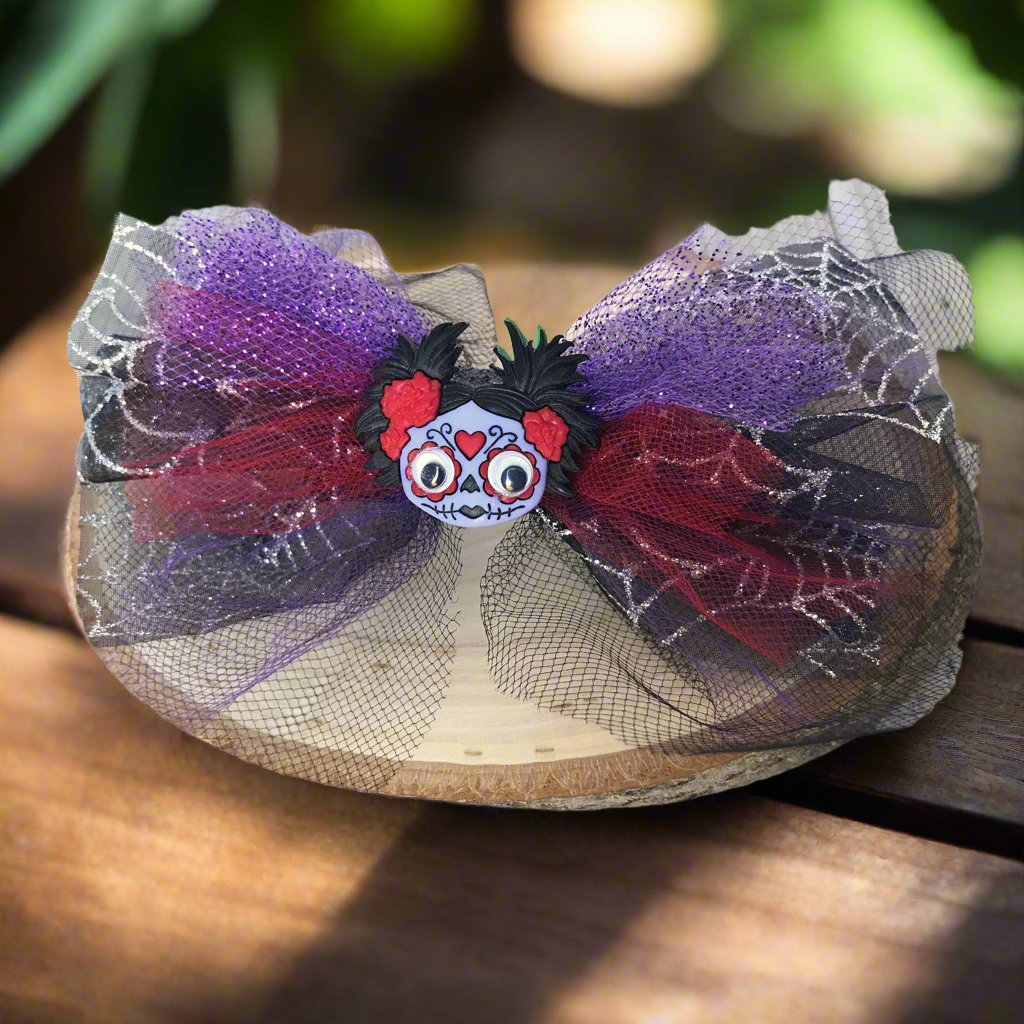 Girl Zombie Halloween Hair Bow - Spooky Hair Accessory