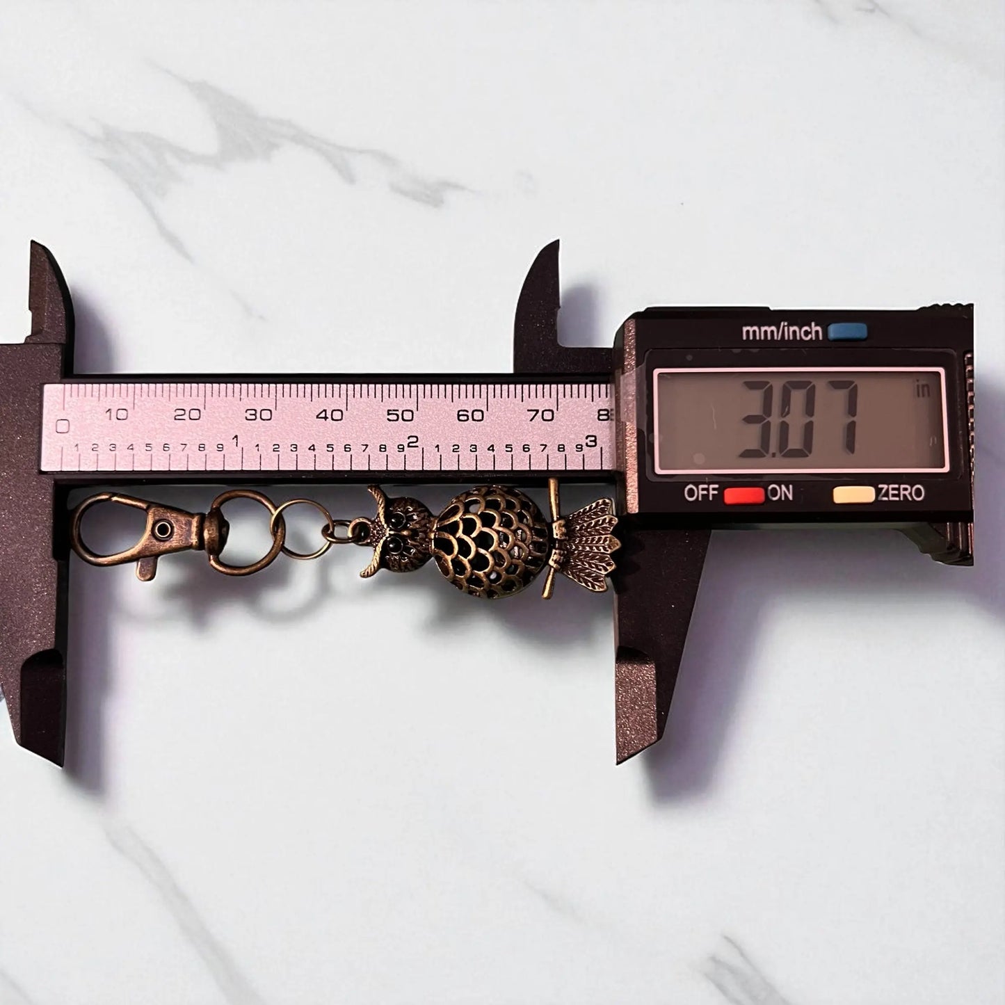 Set of 3 Brass Owl Purse Charms with Rhinestone Accents Be Grace Be Love Boutique