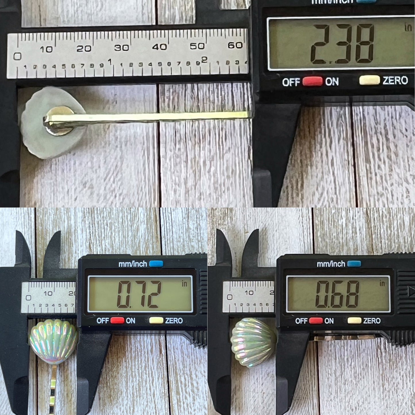 Iridescent Seashell & Bubble Hair Pins – Ocean-Inspired Hair Clips