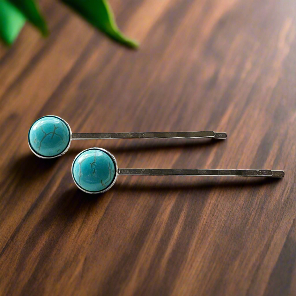 Turquoise Hair Pins - Women's Western Cowgirl Accessories