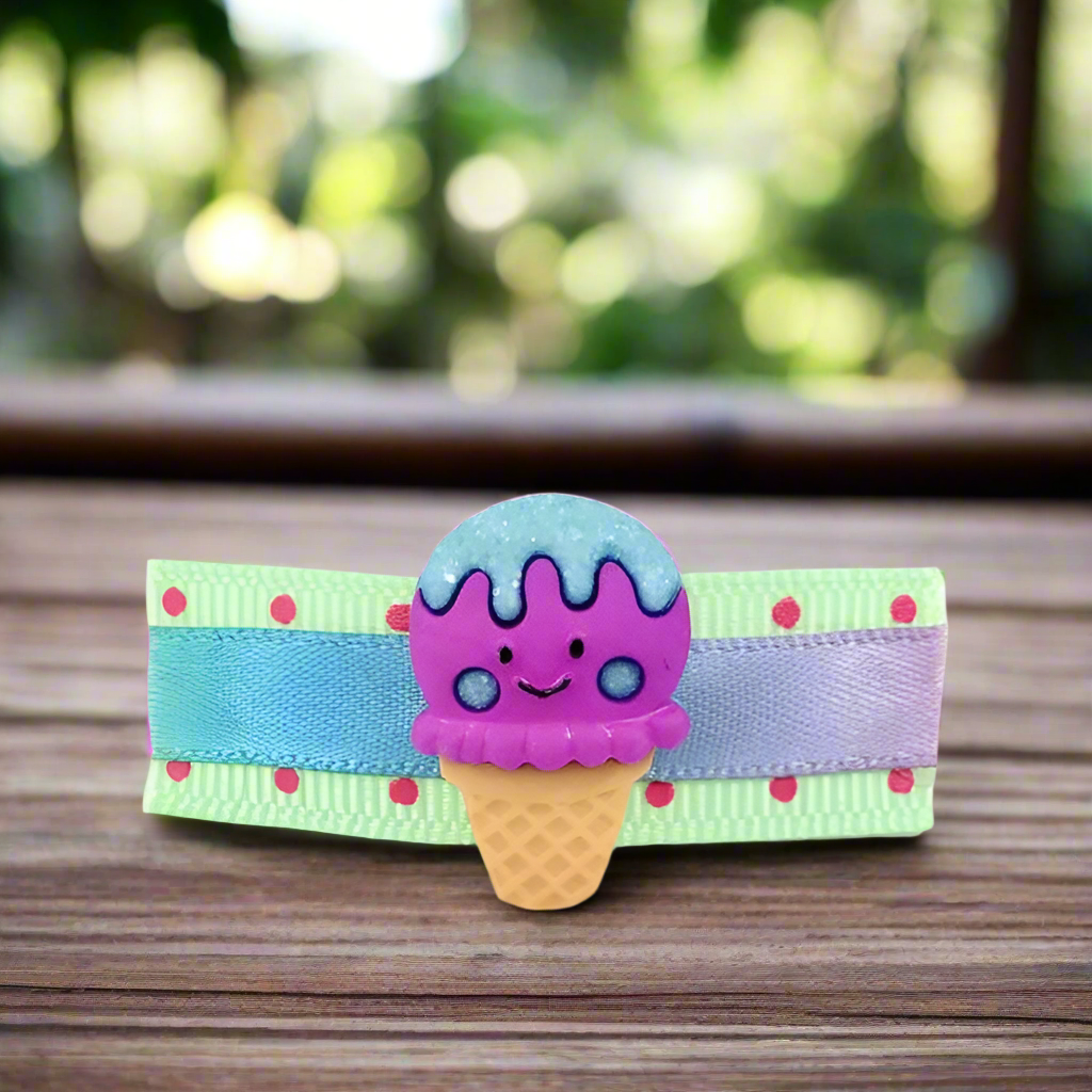 Ice Cream Hair Clip, Pastel Summer Hair Barrette