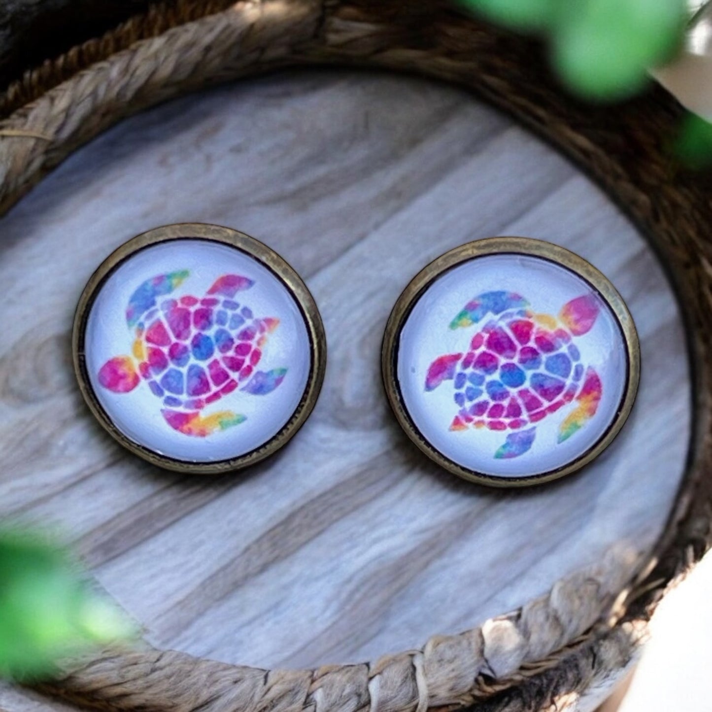 Sea Turtle Stud Earrings – Handmade Ocean-Inspired Jewelry