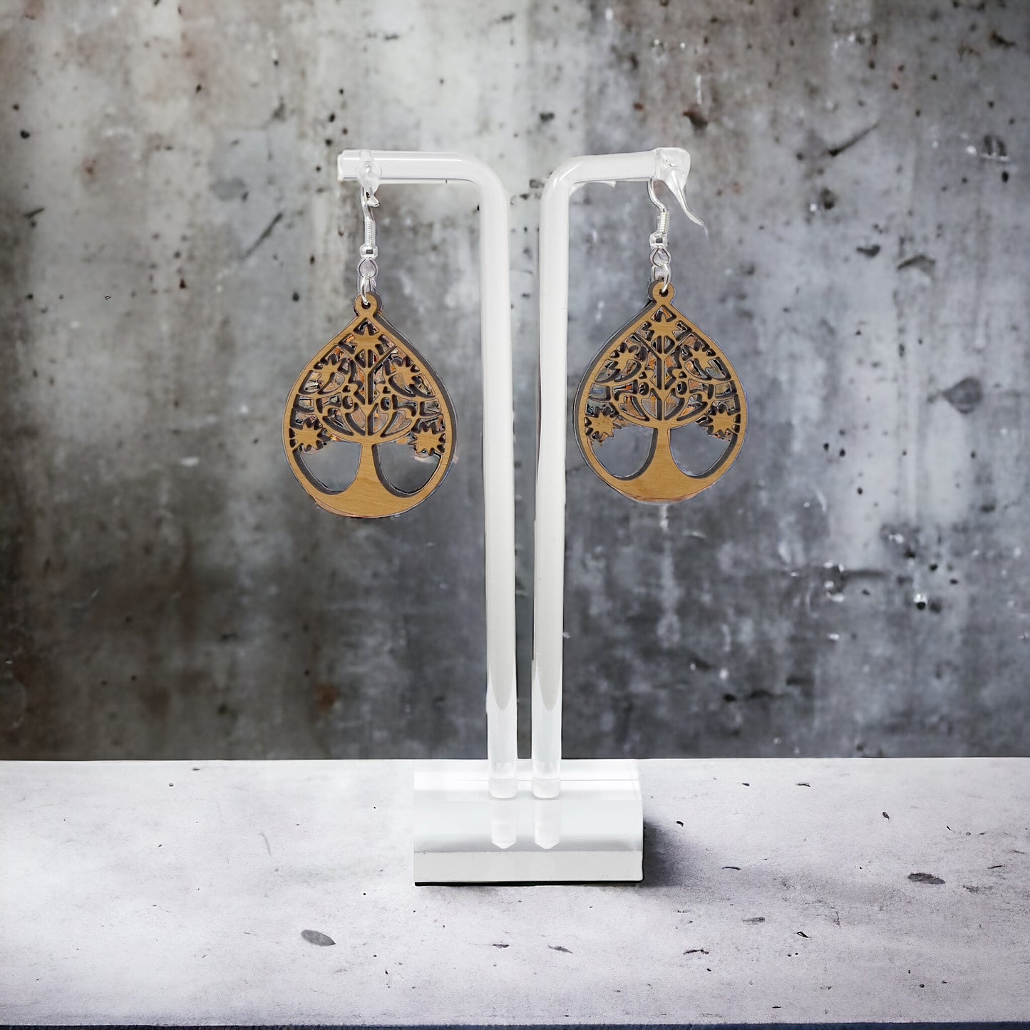 Tree of Life Teardrop Earrings – Intricate Boho Nature Jewelry