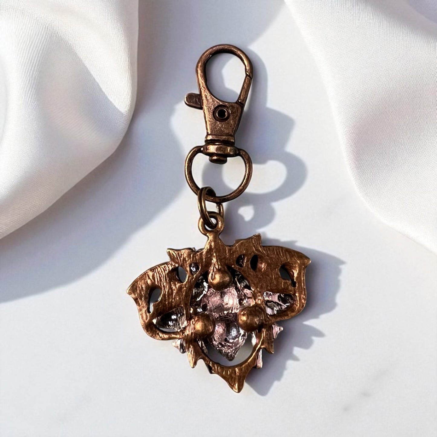 Gothic Bee Purse Keychain Charm - Steampunk Accessory