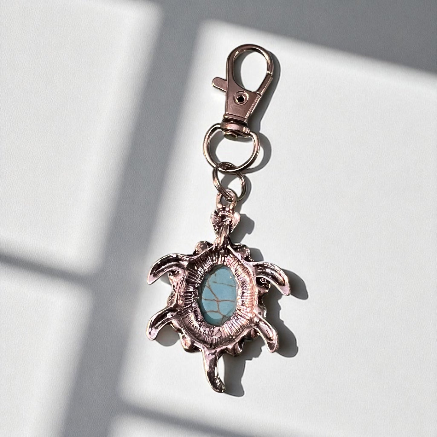 Turquoise Sea Turtle Keychain – Handmade Ocean Charm