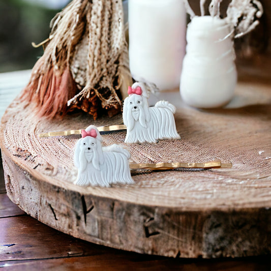 White Dog Hair Pins: Charming Accessories for Dog Lovers