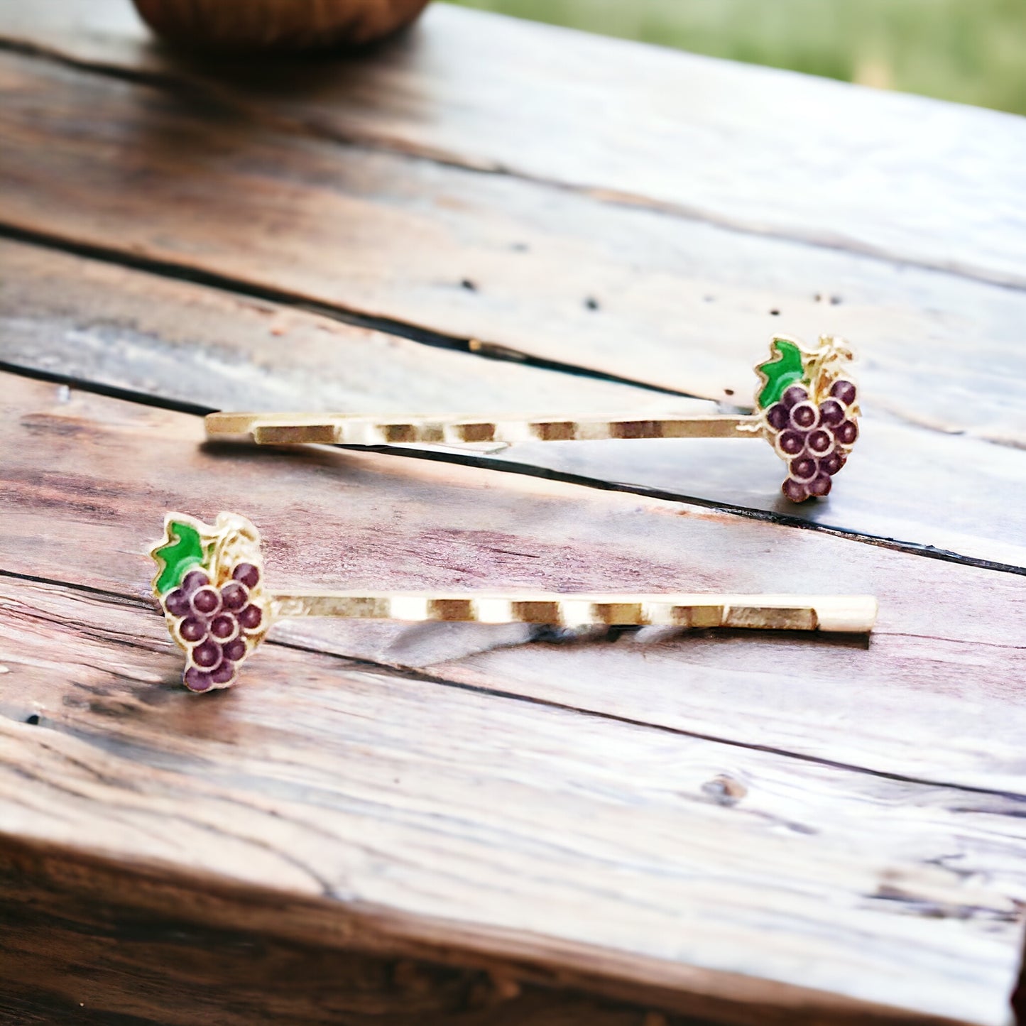 Enamel Grape Bobby Pins: Sweet Accessories for Fun & Flirty Hairstyles