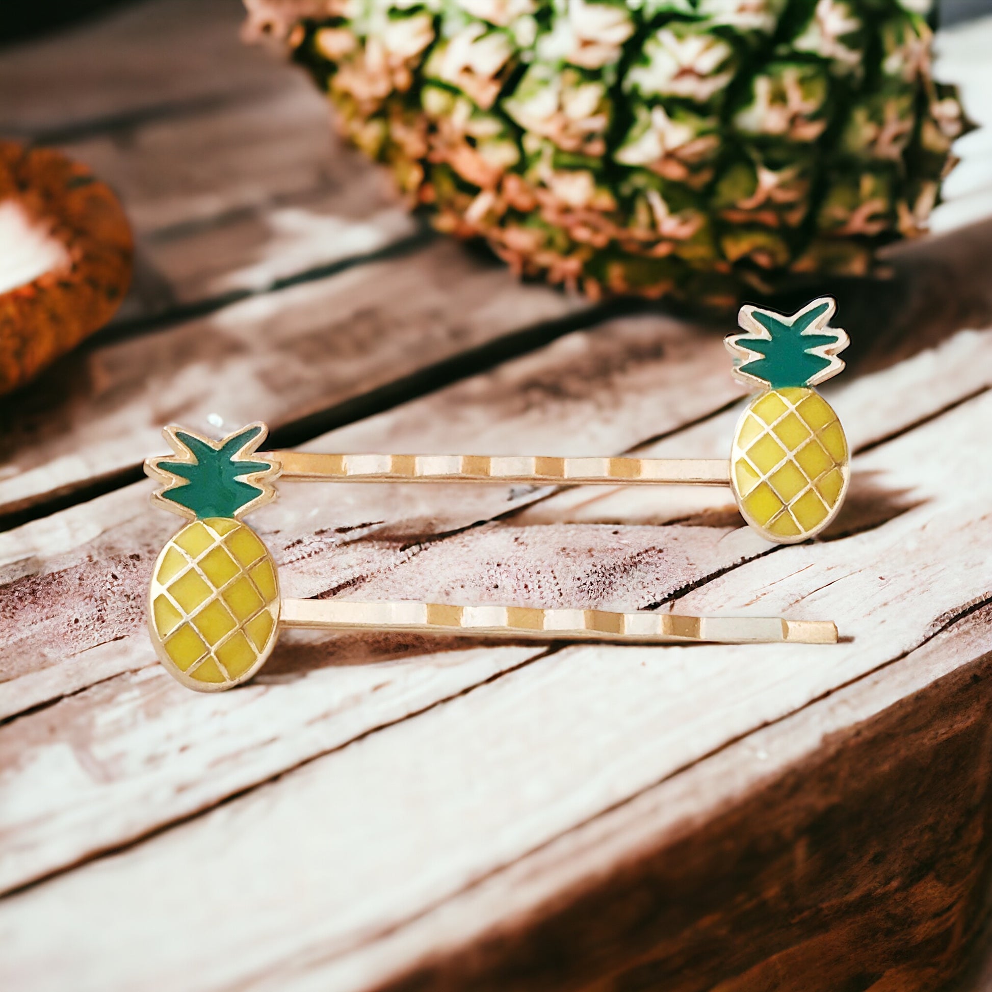 Enamel Pineapple Bobby Pins: Sweet Accessories for Fun & Flirty Hairstyles