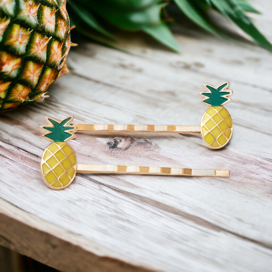Enamel Pineapple Bobby Pins: Sweet Accessories for Fun & Flirty Hairstyles