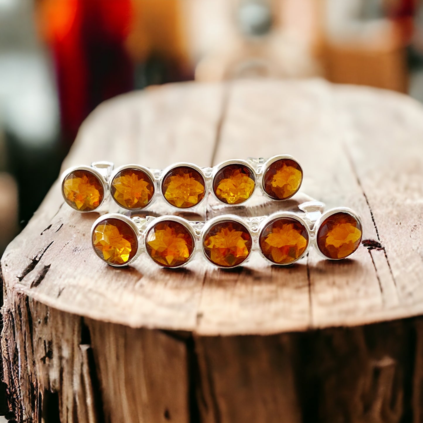 Brown Acrylic Silver Hair Clips: Vintage-Inspired Accessories