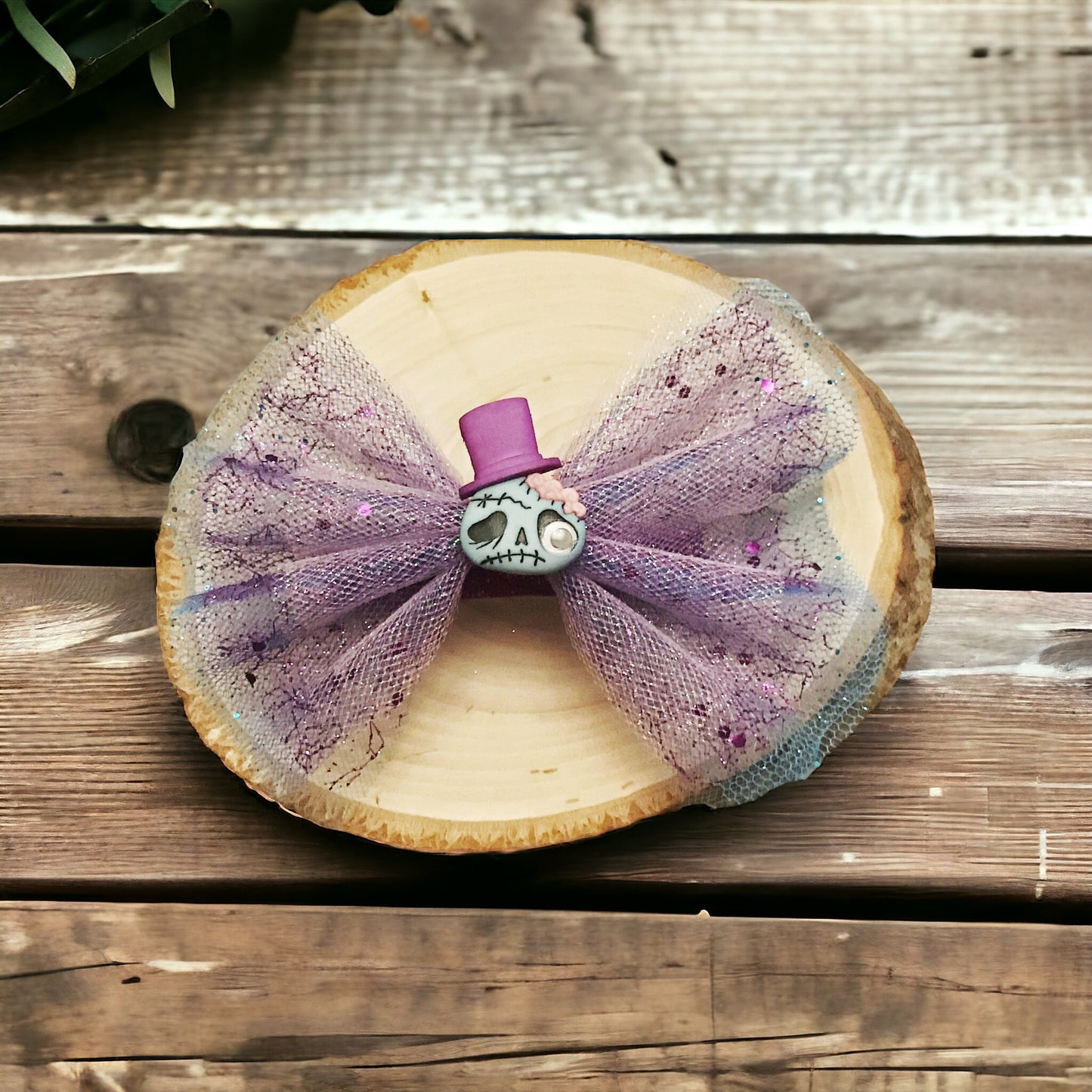 Zombie Halloween Hair Bow - Spooky & Playful Hair Accessory