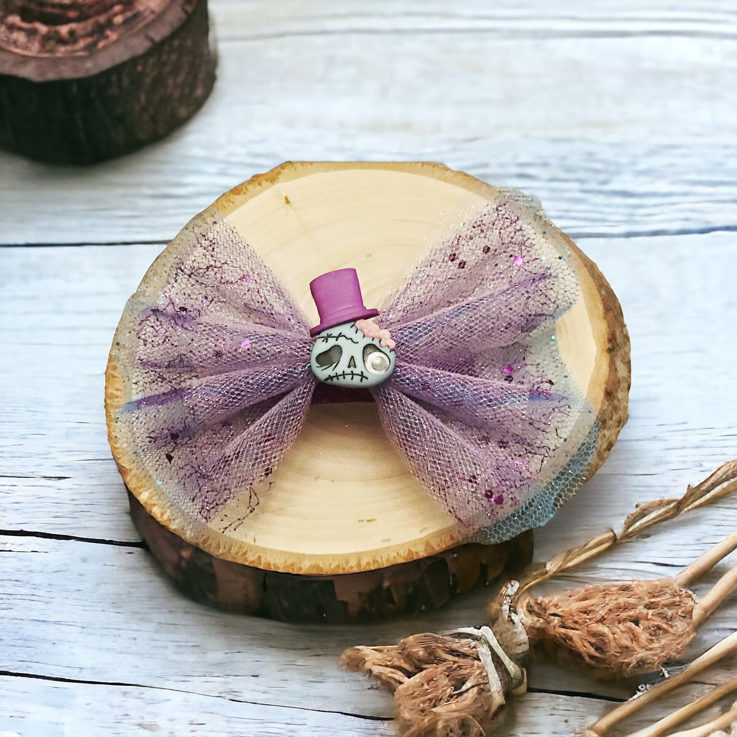 Zombie Halloween Hair Bow - Spooky & Playful Hair Accessory