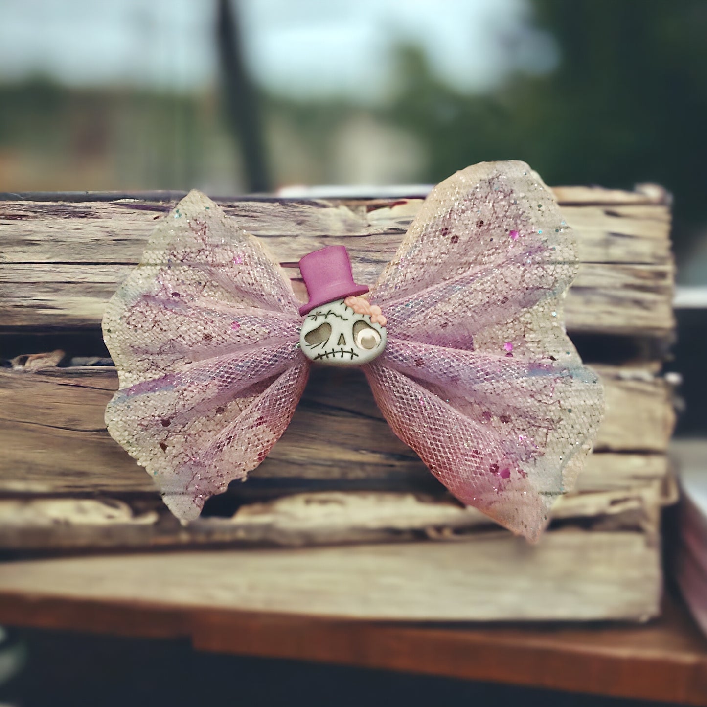 Zombie Halloween Hair Bow - Spooky & Playful Hair Accessory