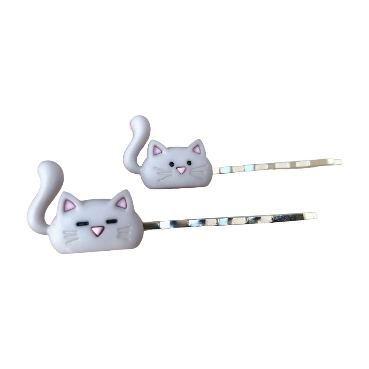 Gray Cat Hair Pins - Cute Accessories for Feline Fans