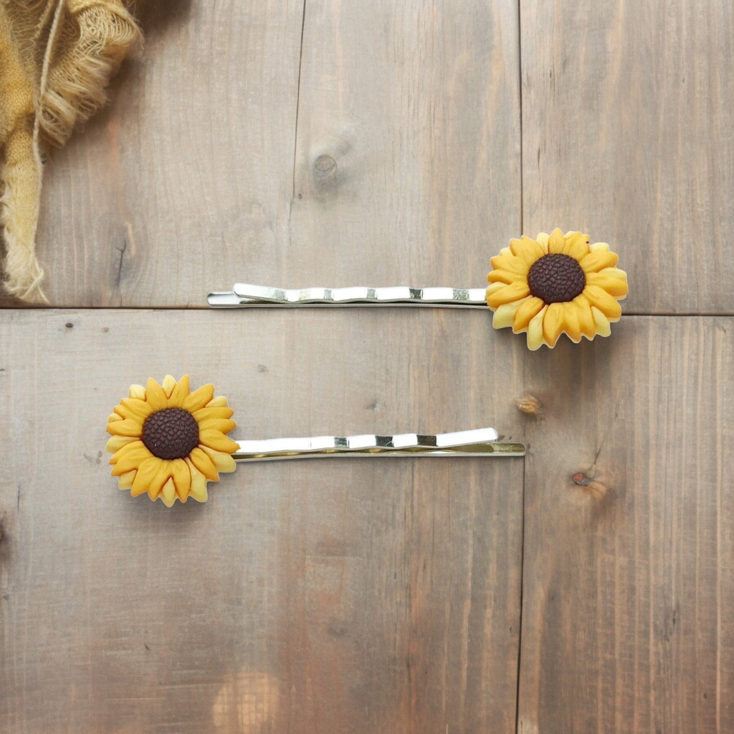 Sunflower Hair Pins: Bright & Cheerful Floral Accessories