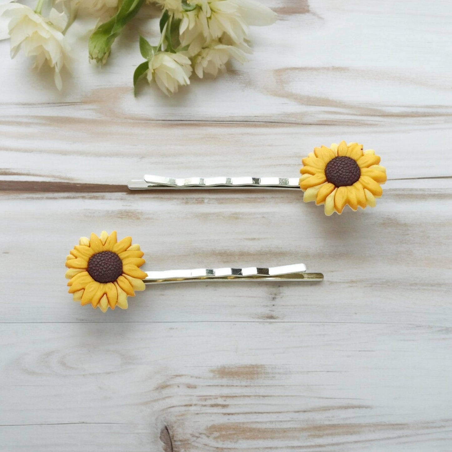 Sunflower Hair Pins: Bright & Cheerful Floral Accessories