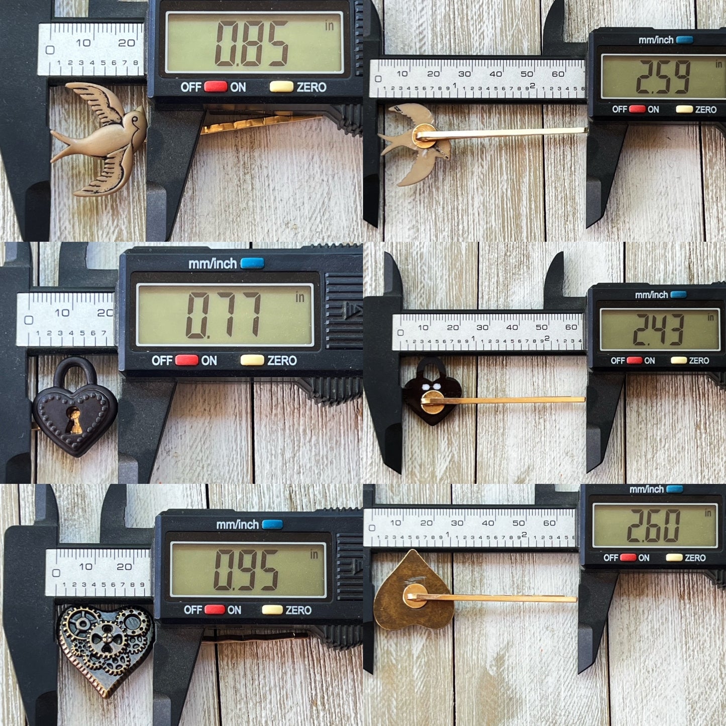 Gear Heart, Heart Lock, Bird measurement grid photo