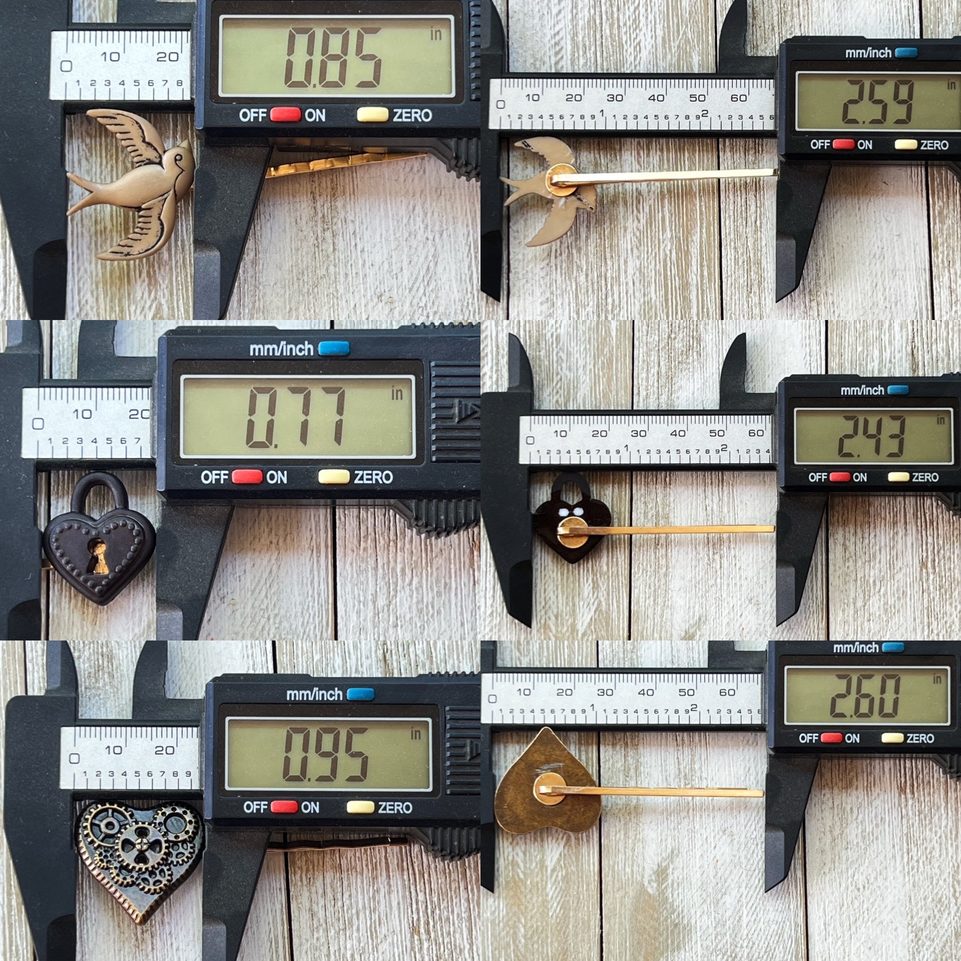 Gear Heart, Heart Lock, Bird measurement  grid photo