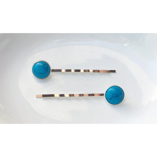 Turquoise Hair Pin - Western Cowgirl Decorative Bobby Pin, Women's Southwestern Hair Accessories