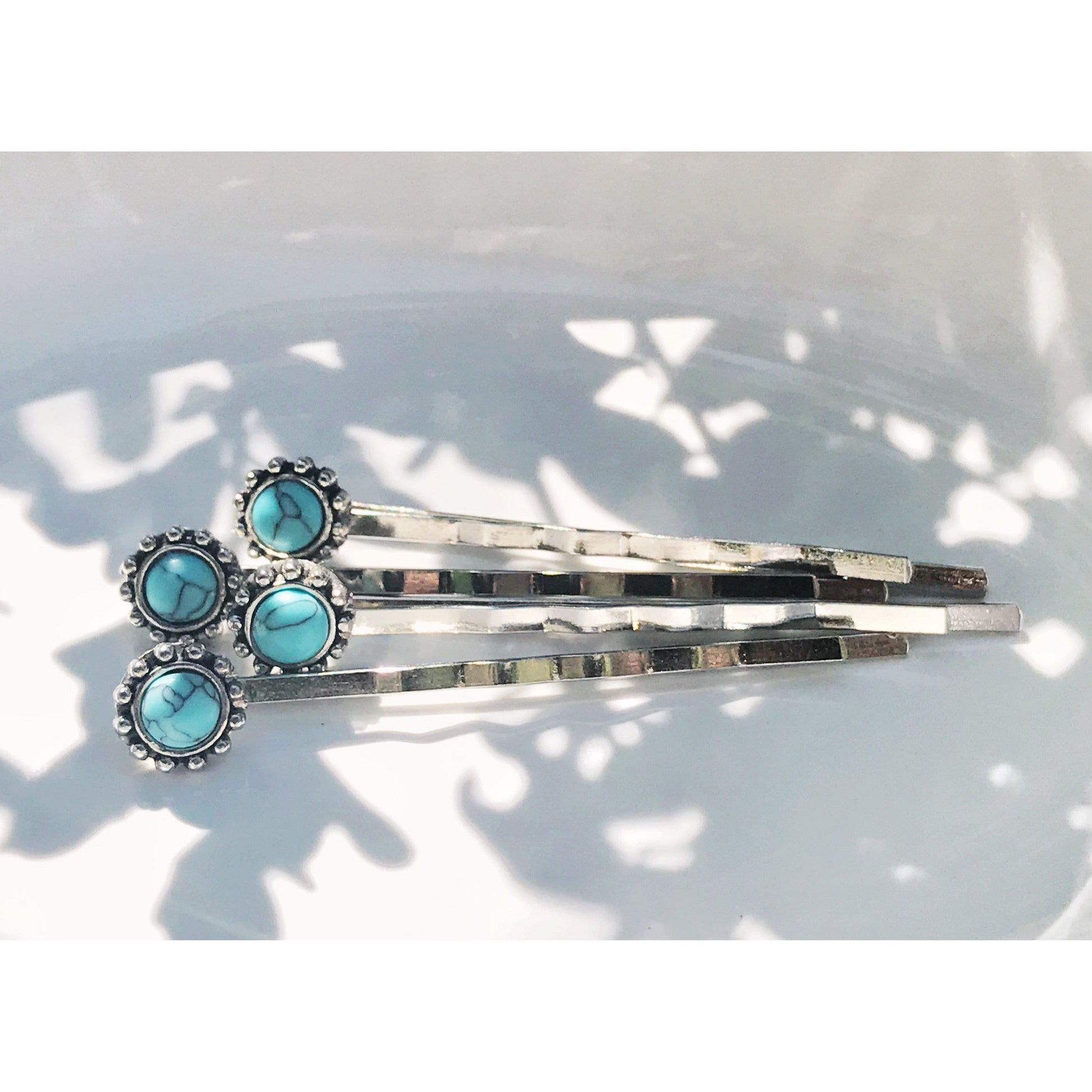 Women's Western Turquoise Hair Pins - Stylish Accessories for Western-inspired Looks