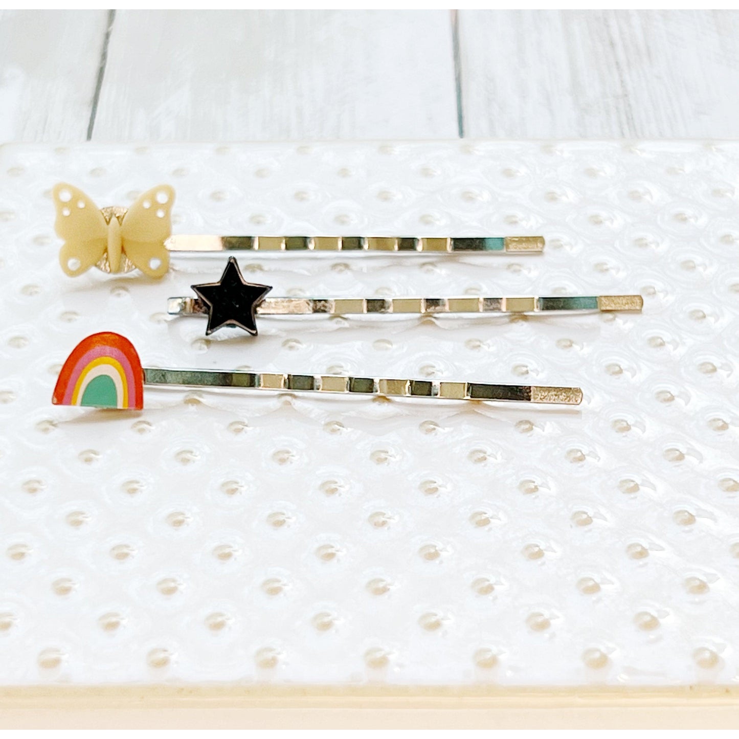 Butterfly, Star & Rainbow Hair Pins - Whimsical and Colorful Hair Accessories