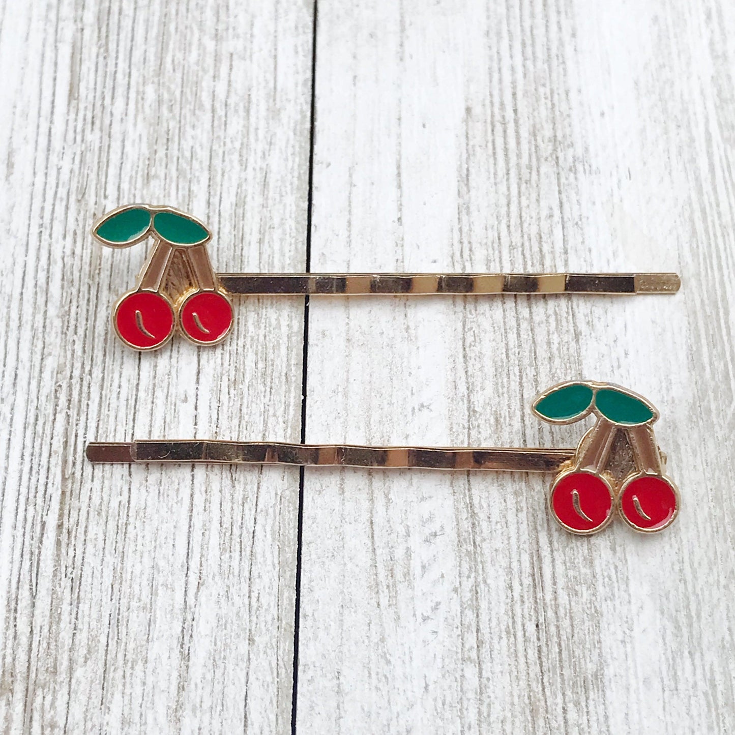 Enamel Cherry Bobby Pins: Sweet Accessories for Fun & Flirty Hairstyles